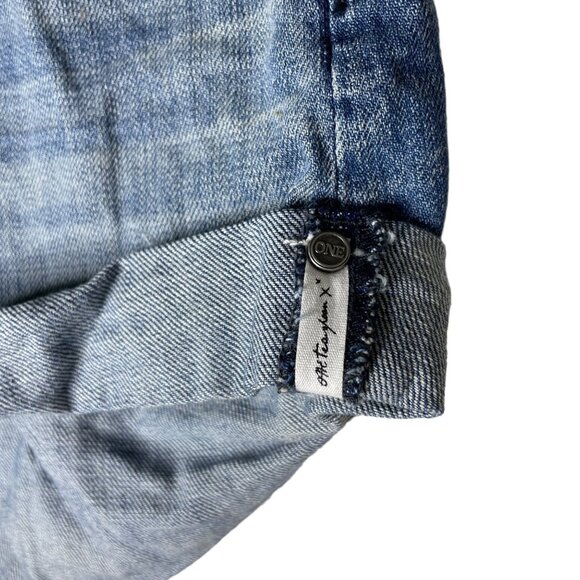 One Teaspoon Bandits High Waist Short Blue Society Cut-off Jean Shorts Size 24 - Picture 4 of 10